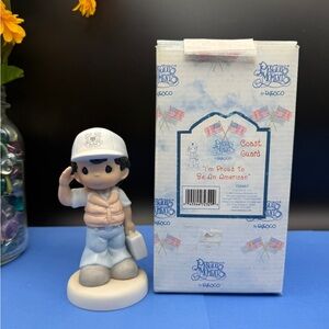 Precious Moments I’m Proud To Be An American Coast Guard Retired Figurine 1999
